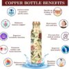 Handcrafted copper bottle for drinking water, 700 ML capacity