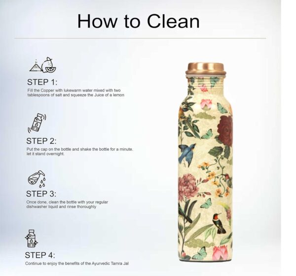 Antique finish copper drinking bottle