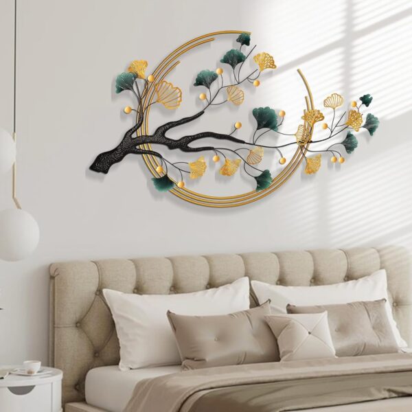 Handmade 3D metal leaf sculpture for wall decoration
