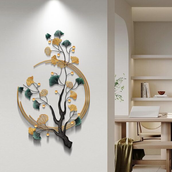 Handmade 3D metal leaf sculpture for wall decoration