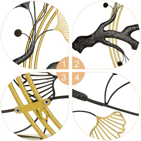 Artistic 3D metal leaf wall art for modern homes