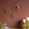Handcrafted gold finish metal wall hanging decoration for home interiors