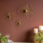 Handcrafted gold finish metal wall hanging decoration for home interiors