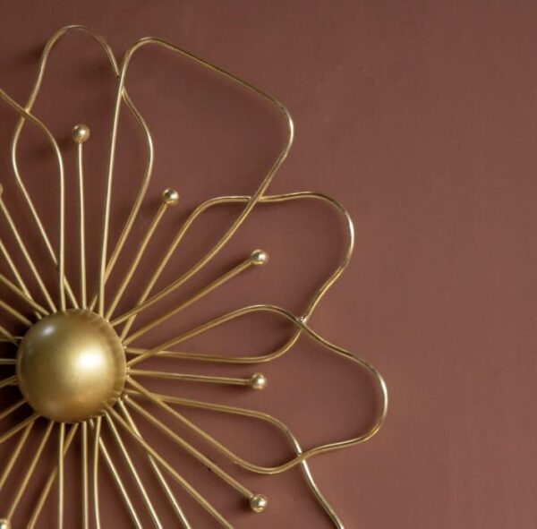 Modern handmade gold metal wall hanging