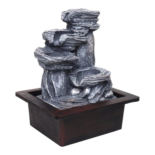 Elegant resin fountain for meditation room with peaceful water stream