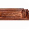 Traditional Indian handicraft wooden tray set with artistic design