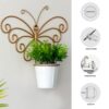 Hand-Painted Titli Wall Hanging Planter for Modern Homes