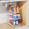 Multi-level sink organization shelf for sponges and soaps