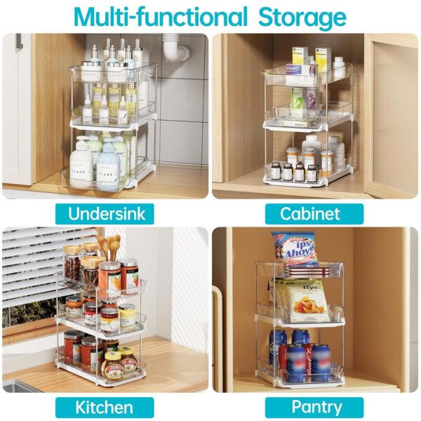 Waterproof 3-tier holder for detergents, bottles & towels