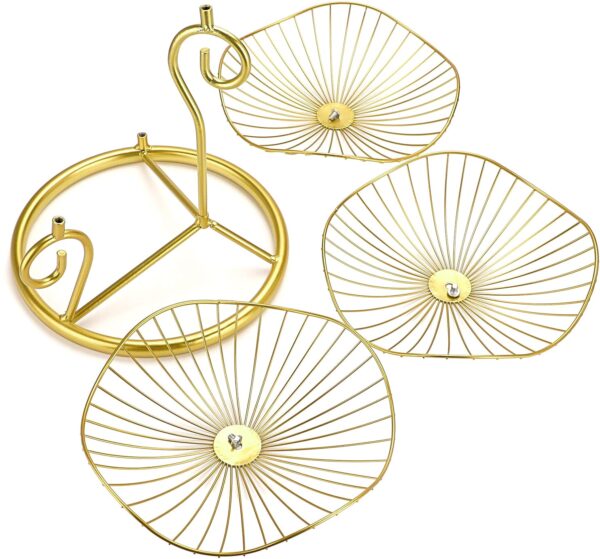 Modern decorative iron fruit bowl rack for home décor