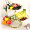 Compact metal fruit bowl stand for small kitchen spaces