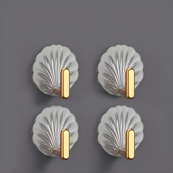 Self-adhesive kitchen wall hooks for utensils and towels