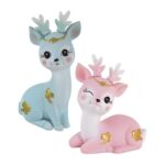Elegant deer figurine animal statue for modern home décor