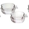 Apple shape glass ice cream bowl for stylish dessert serving