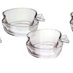 Apple shape glass ice cream bowl for stylish dessert serving