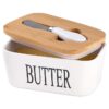 Premium butter box with wooden lid for elegant kitchen storage