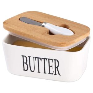 Premium butter box with wooden lid for elegant kitchen storage