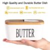 Stylish butter box with airtight wooden lid for daily kitchen use