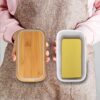 Wooden lid butter container perfect for kitchen organization