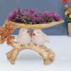 Romantic bird pair figurine on tree for living room decoration