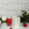 Stylish ceramic heartbeat mug in red with an inner pop heart, ideal for romantic occasions.