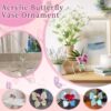 Transparent butterfly vase centerpiece for dining table décor