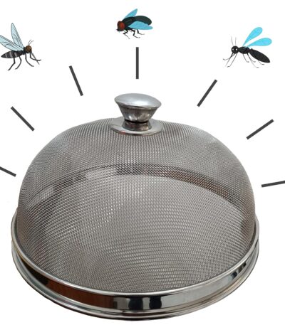 Metal food net dome for protecting meals from insects