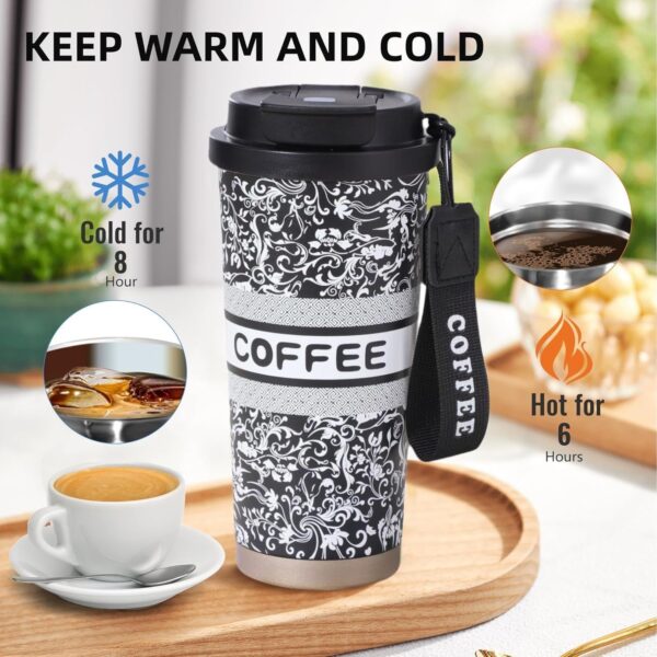 Lightweight Coffee Travel Mug with Straw for Outdoor and Office Use