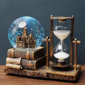 Elegant Music Crystal Snow Globe with Hourglass Timer for Home Décor