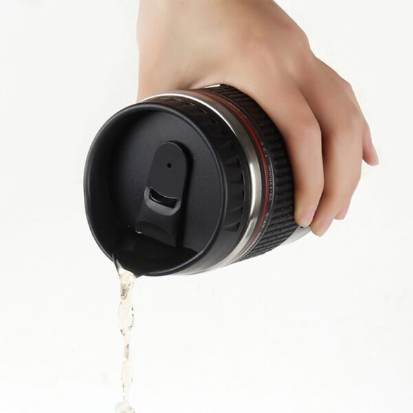 Leakproof Lens Shaped Coffee Cup for Outdoor and Travel