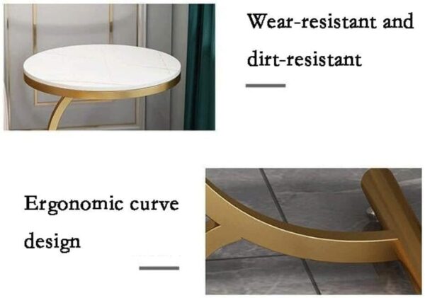 Compact Round Wooden Coffee Table with Bottom Shelf