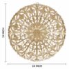 Intricate Floral Wood Carving Round Wall Panel for Living Room Decoration