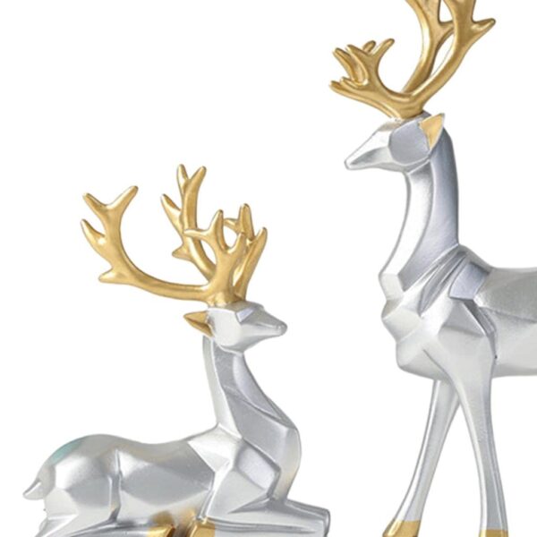 Handcrafted resin deer sculpture with detailed design for interior decoration