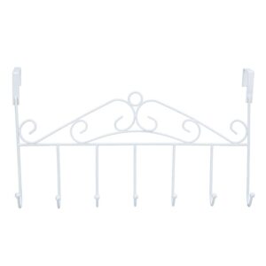 Modern white door hanger rack with hooks