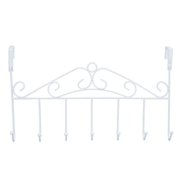 Modern white door hanger rack with hooks