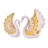 White Swan Couple Sculpture for Home and Office Decor