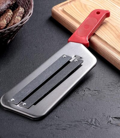 Multifunctional Stainless Steel Double Blade Slicing Knife for Kitchen Use