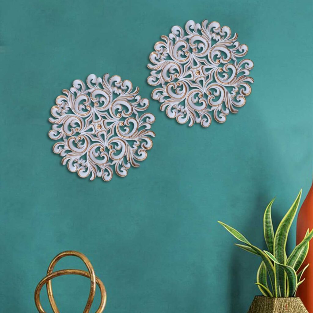 round plastic decorative wall plates for living room wall art