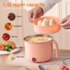 Multi-purpose electric steamer and cooking pot with ergonomic handle