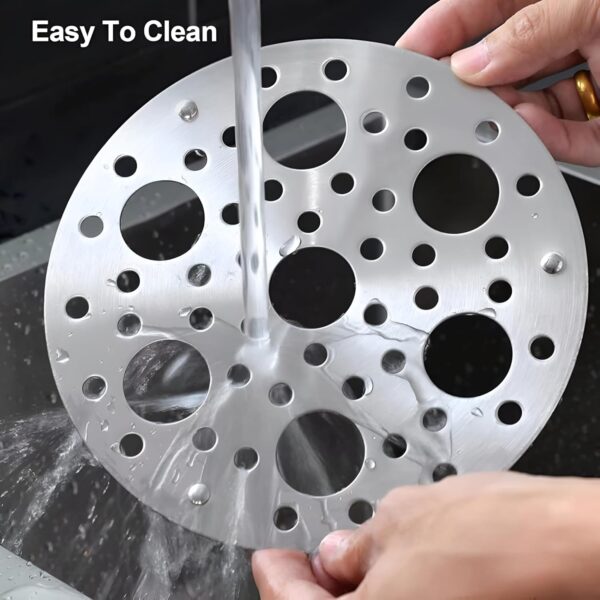 Easy-Clean Stainless Steel Egg Steaming Tray for Kitchen Use