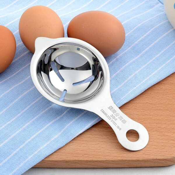 Stainless steel egg filter for smooth yolk separation
