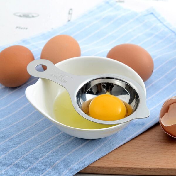 Egg white filter tool made of durable stainless steel