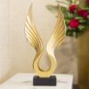 Angel wings sculpture made of resin for living room decoration