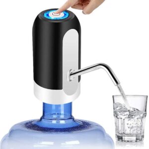 Electric portable water bottle dispenser with USB charging feature