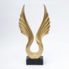 Feather wing decorative statue for tabletop decor styling