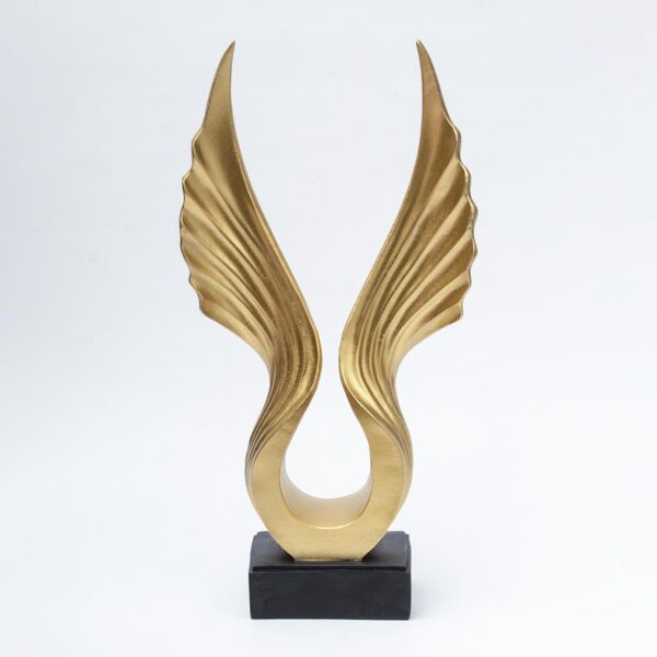 Feather wing decorative statue for tabletop decor styling