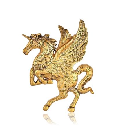 Handcrafted metal flying horse wall hanging for home decor