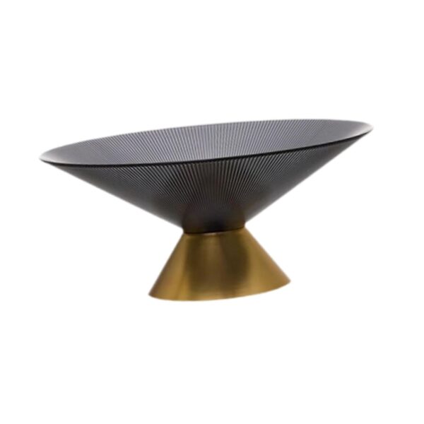 Modern glass pedestal plate for fruits and desserts