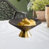 Modern pedestal serving bowl for dining table decor