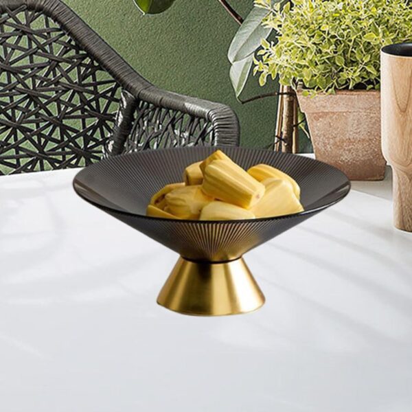Modern pedestal serving bowl for dining table decor